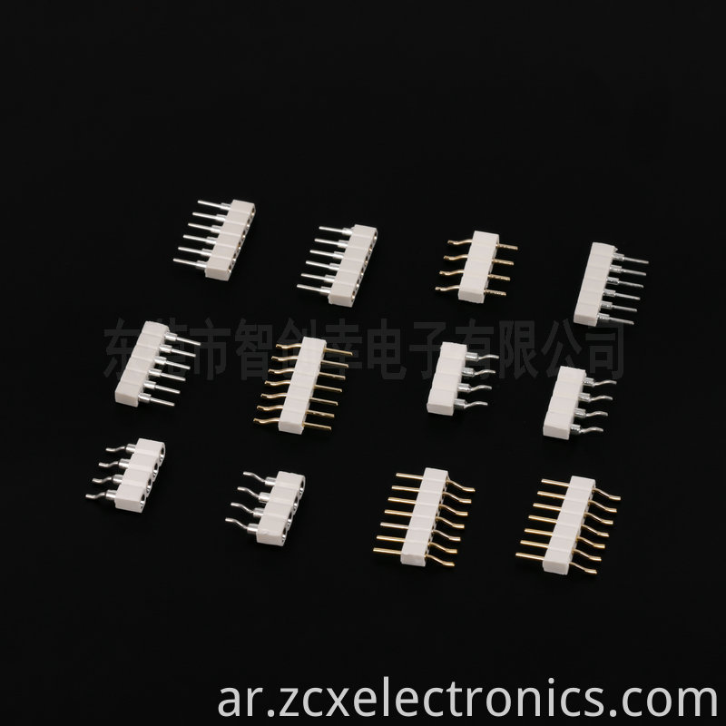 White Gold Plated Row Pin Connectors